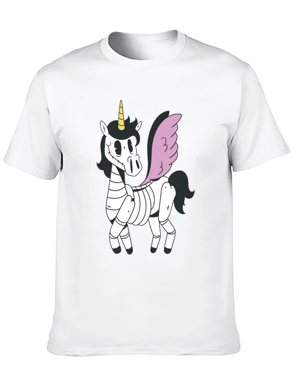 Spooky Unicorn Graphic Tee - Black Cotton T-Shirt product image 9