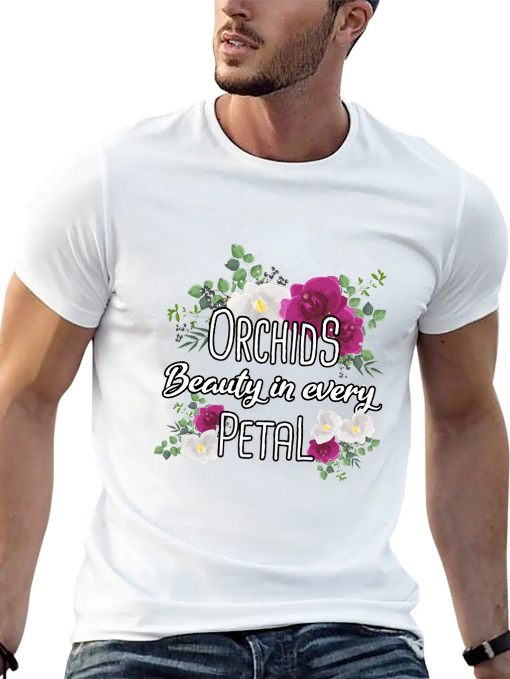 Orchids Floral T-Shirt Beauty in Every Petal product image 12