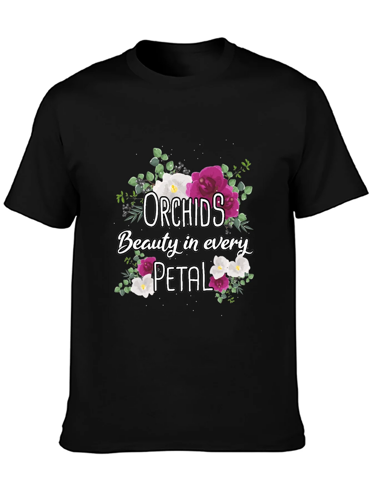 Orchids Floral T-Shirt Beauty in Every Petal product image 3