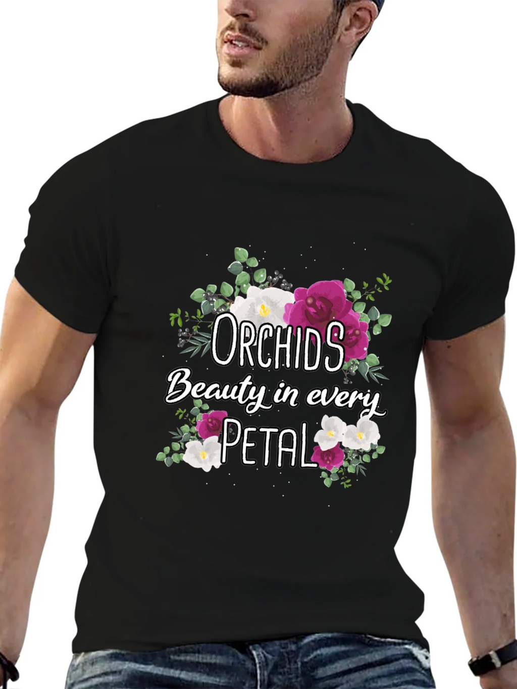 Orchids Floral T-Shirt Beauty in Every Petal product image 6