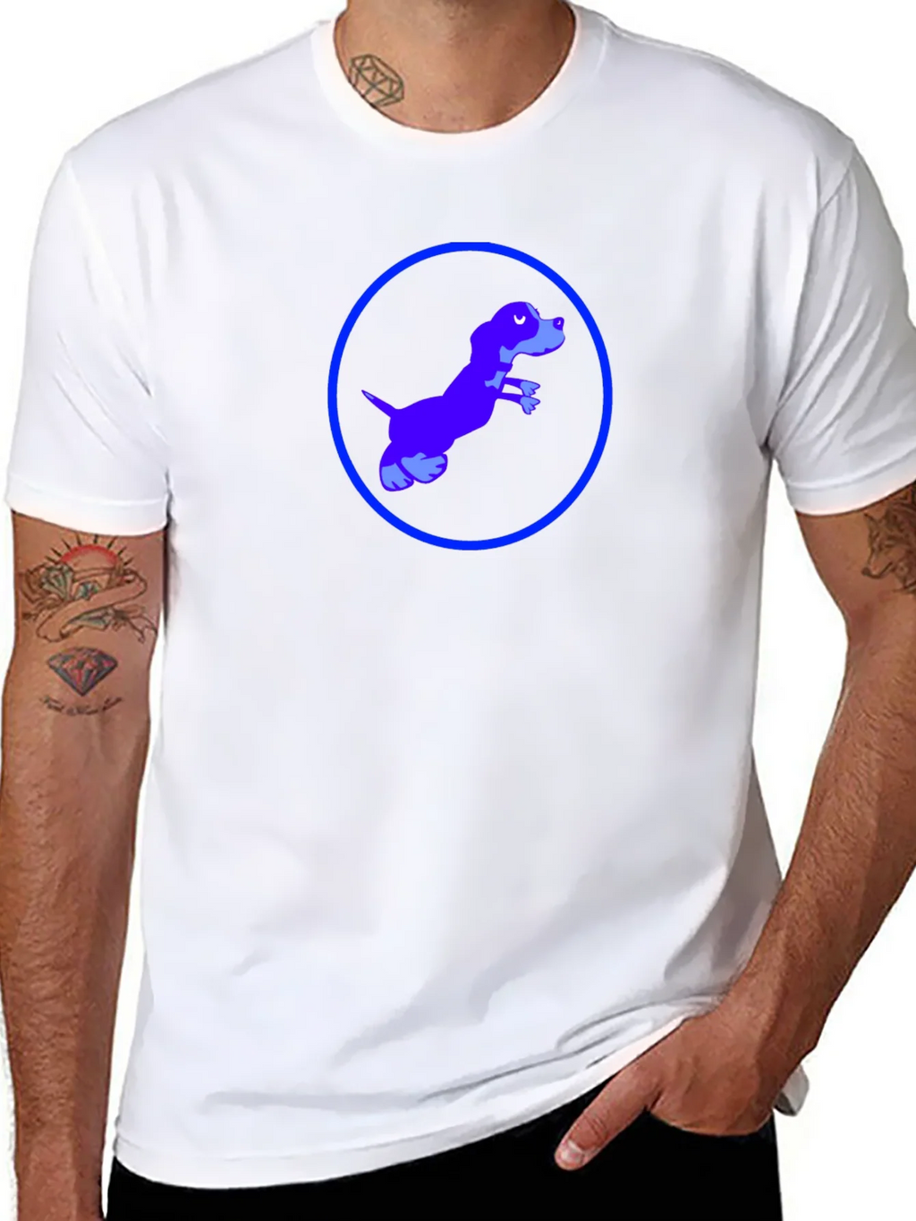 Dog in Circle Graphic Tee product image 7