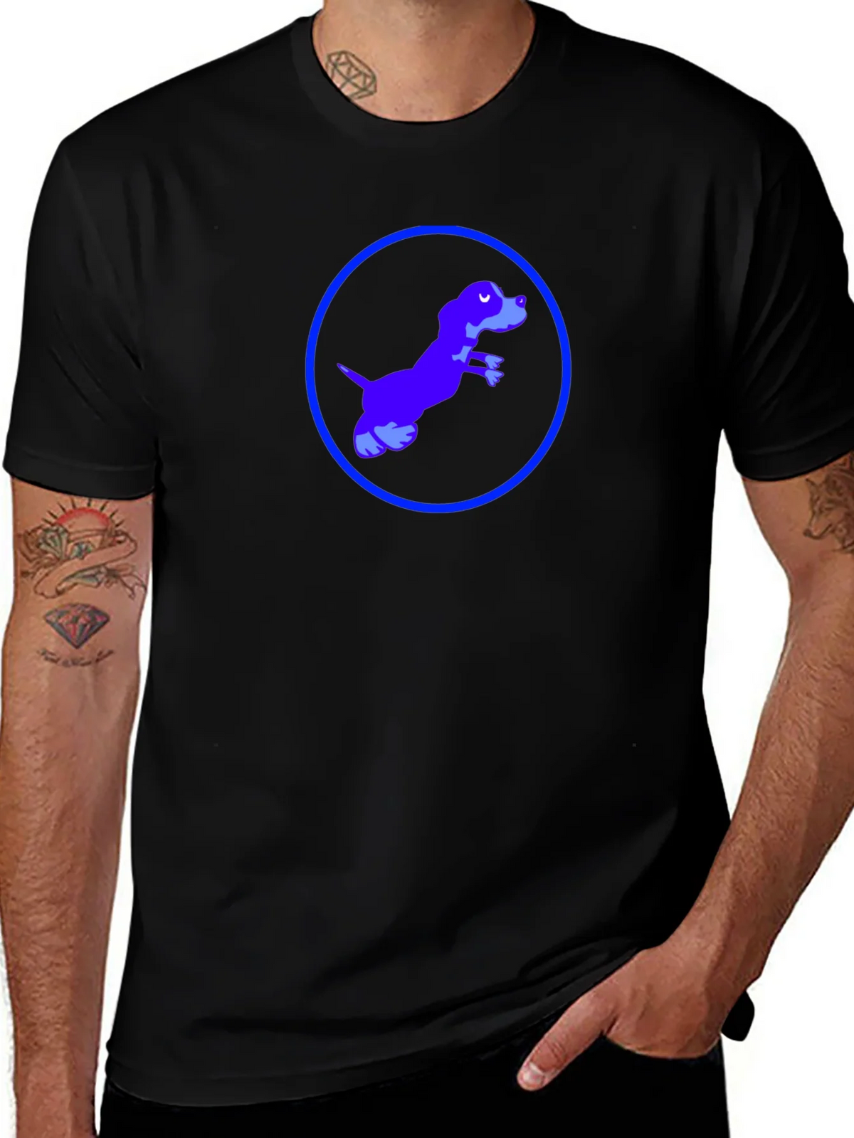 Dog in Circle Graphic Tee product image 1