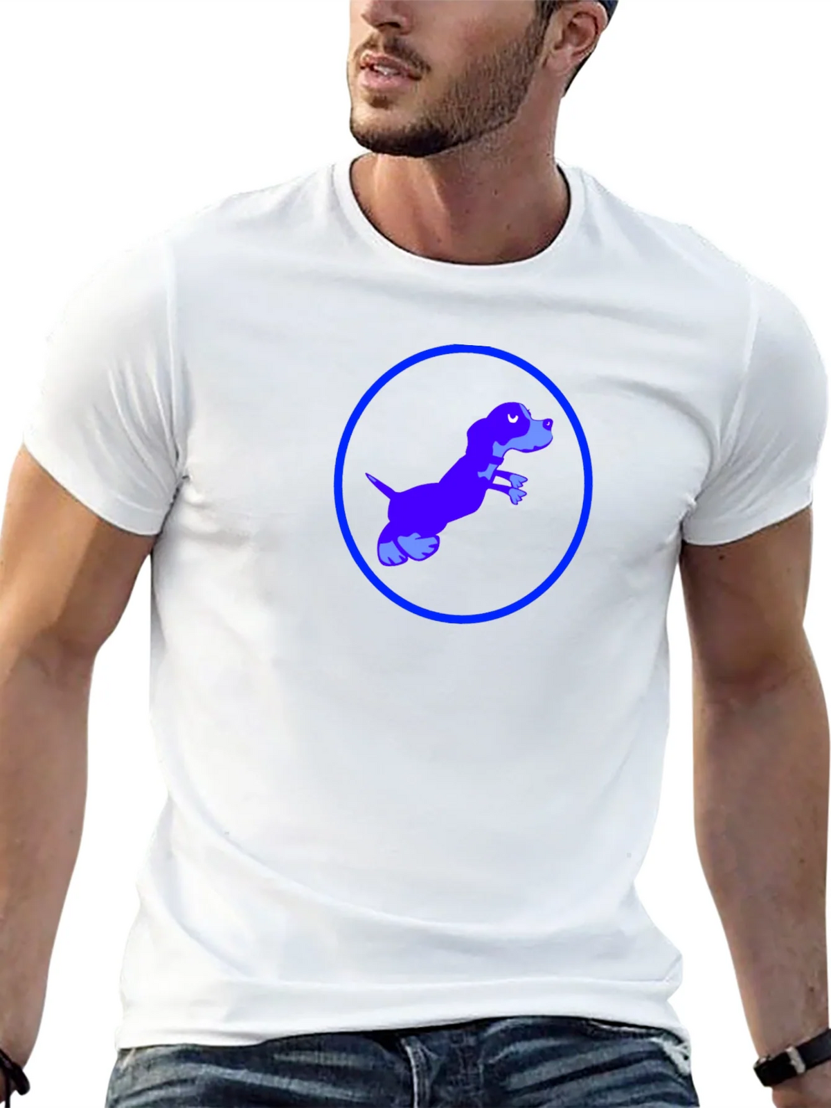 Dog in Circle Graphic Tee product image 12