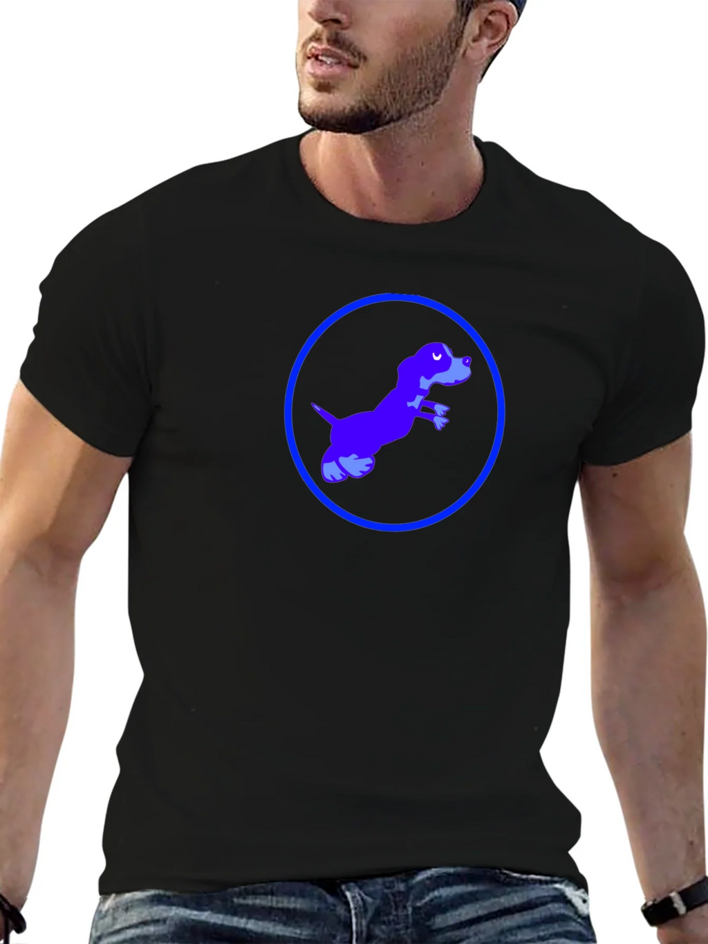 Dog in Circle Graphic Tee product image 6