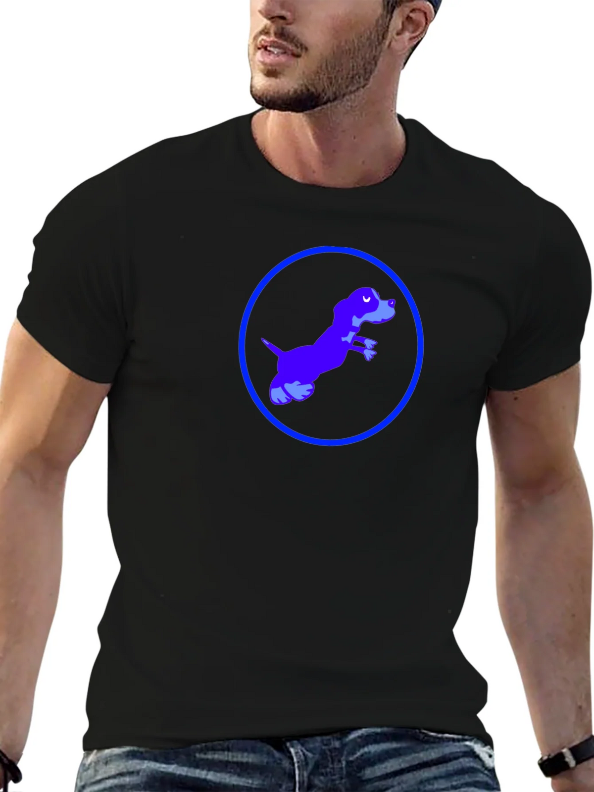 Dog in Circle Graphic Tee product image 6