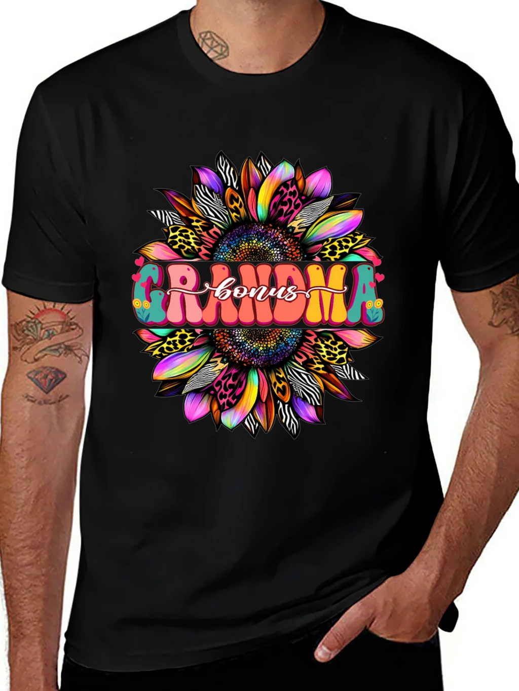 Grandma Bonus Graphic Tee - Sunflower Design product image 1