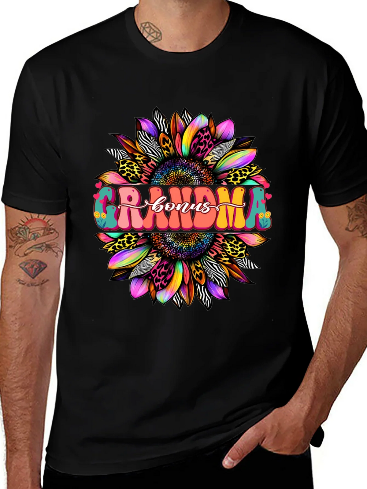 Grandma Bonus Graphic Tee - Sunflower Design product image 1