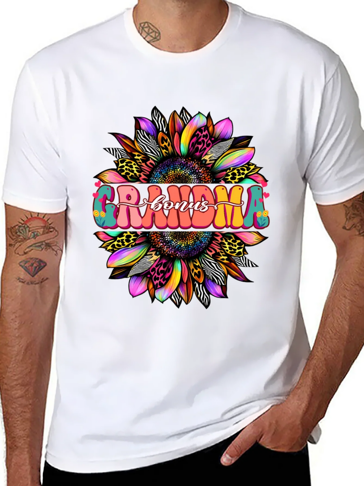 Grandma Bonus Graphic Tee - Sunflower Design product image 7