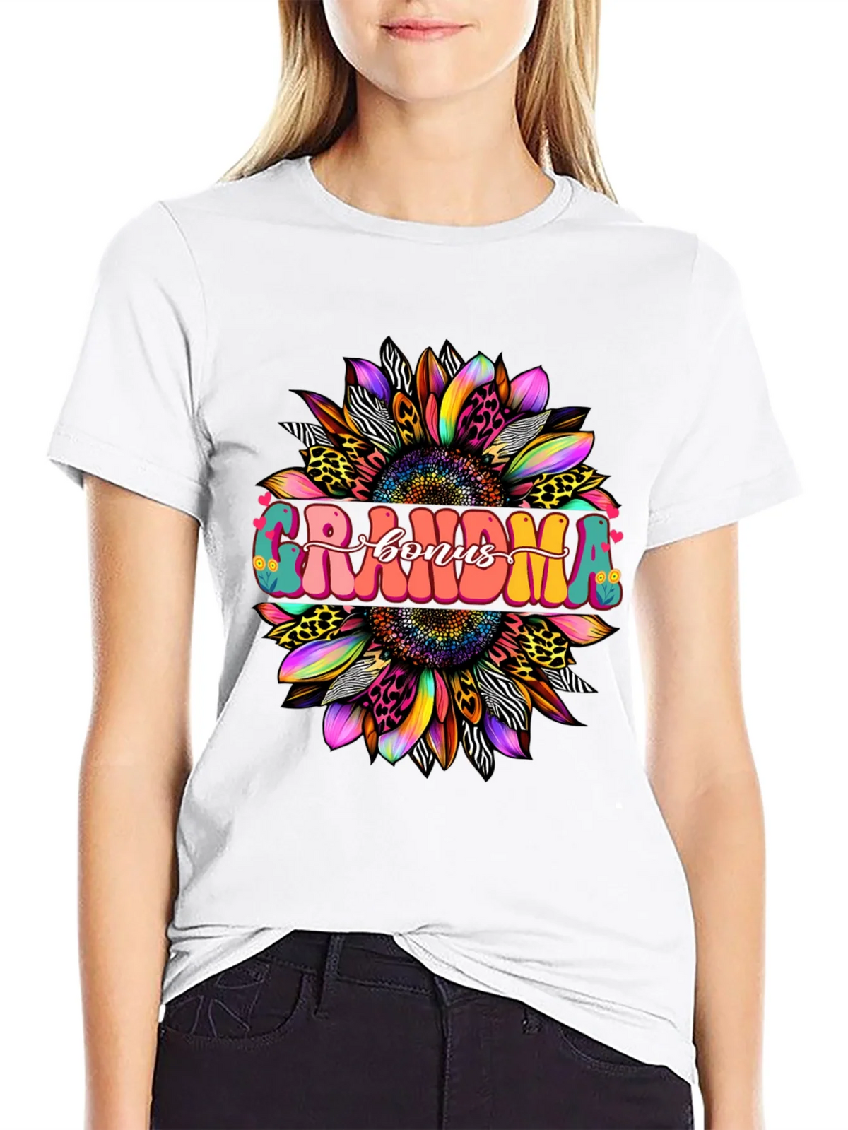 Grandma Bonus Graphic Tee - Sunflower Design product image 8