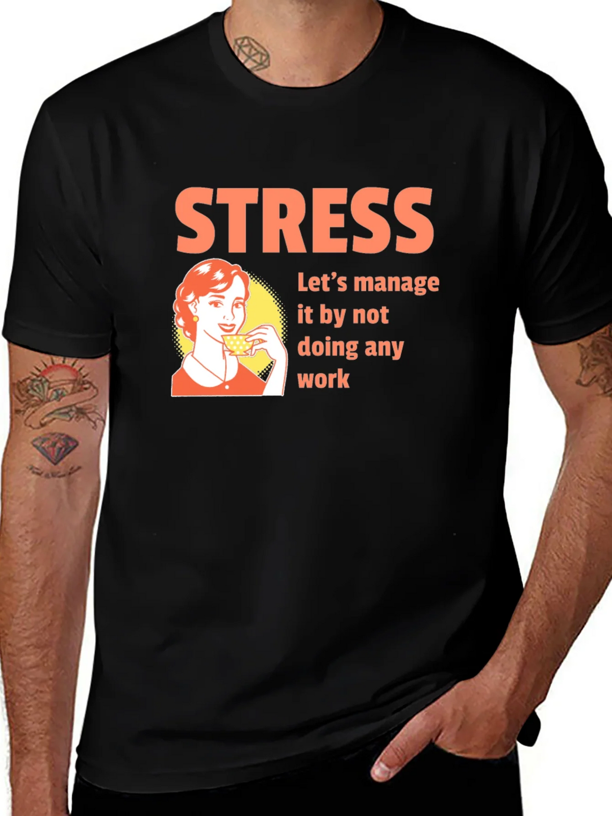 Stress Management T-Shirt - Funny Graphic Tee product image 1