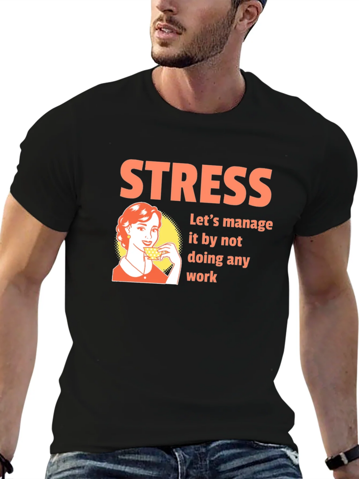 Stress Management T-Shirt - Funny Graphic Tee product image 6