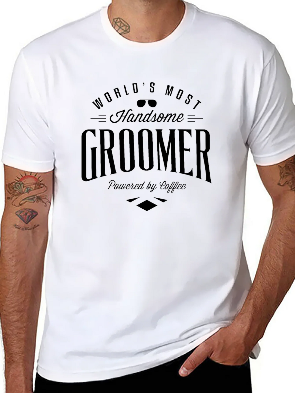Worlds Most Handsome Groomer T-Shirt - Coffee Powered product image 7