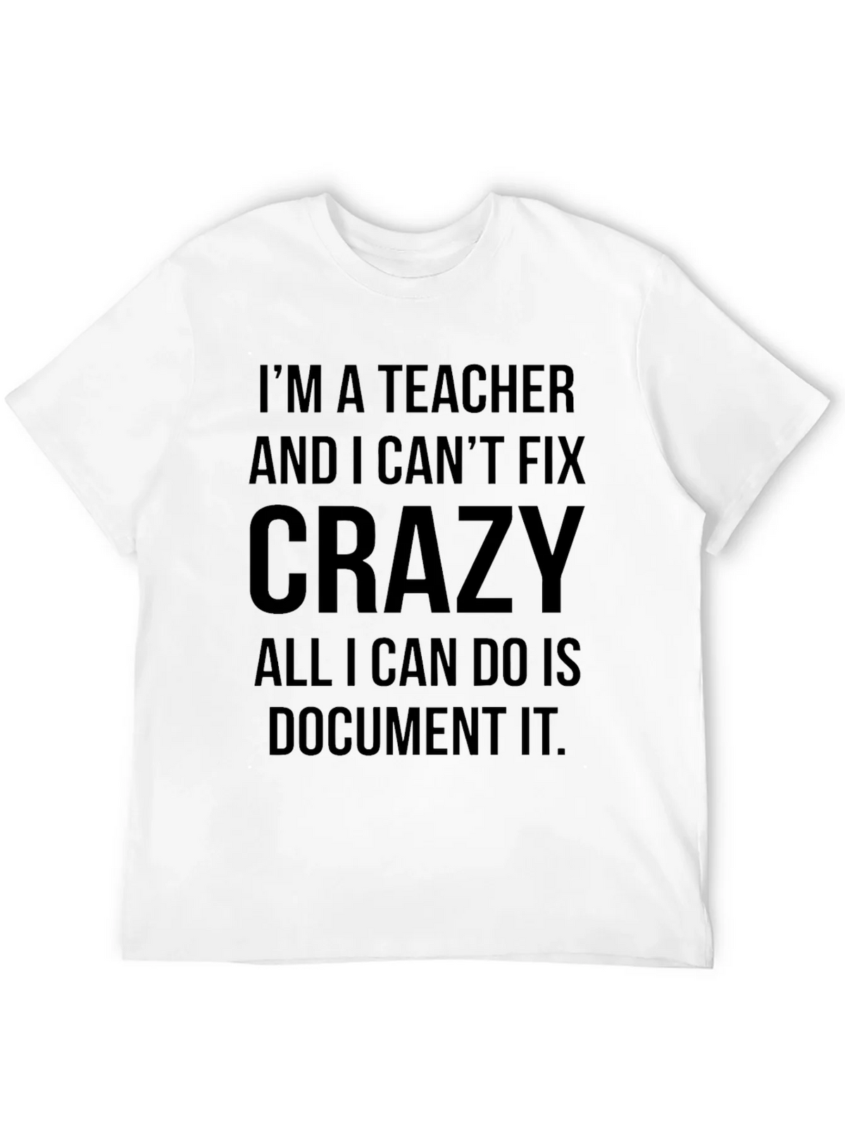 Teacher Crazy Funny Black T-Shirt product image 11