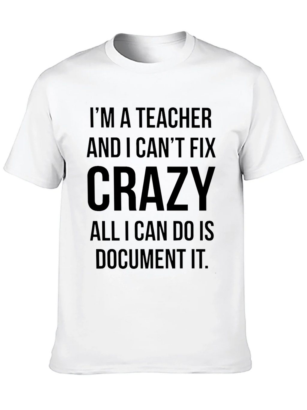 Teacher Crazy Funny Black T-Shirt product image 9