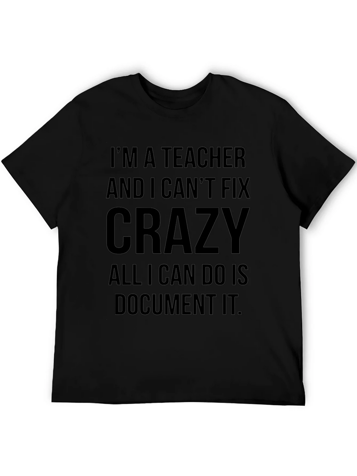 Teacher Crazy Funny Black T-Shirt product image 5