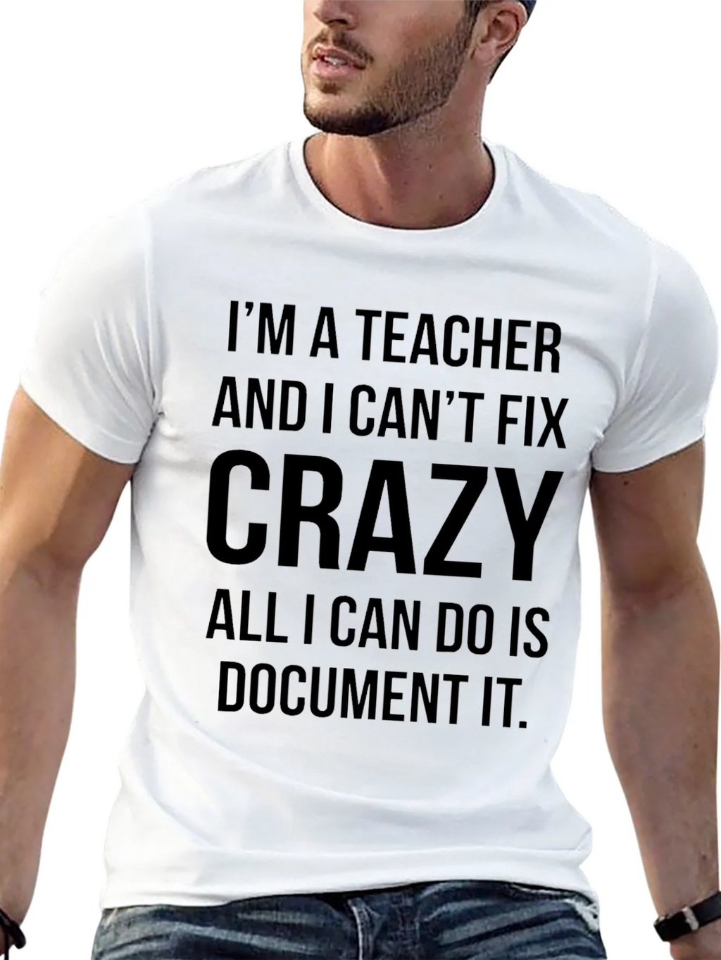 Teacher Crazy Funny Black T-Shirt product image 12