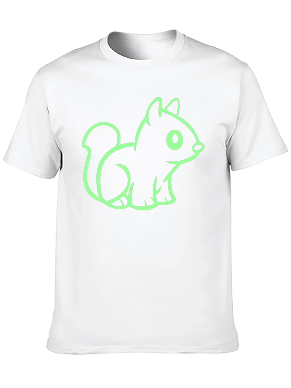 Cute Squirrel Graphic Tee - Black Cotton T-Shirt product image 9