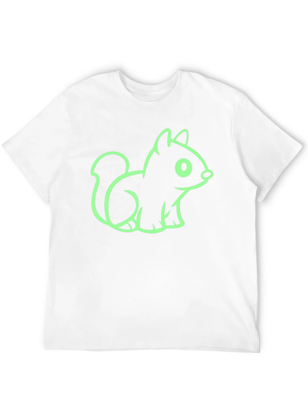 Cute Squirrel Graphic Tee - Black Cotton T-Shirt product image 11
