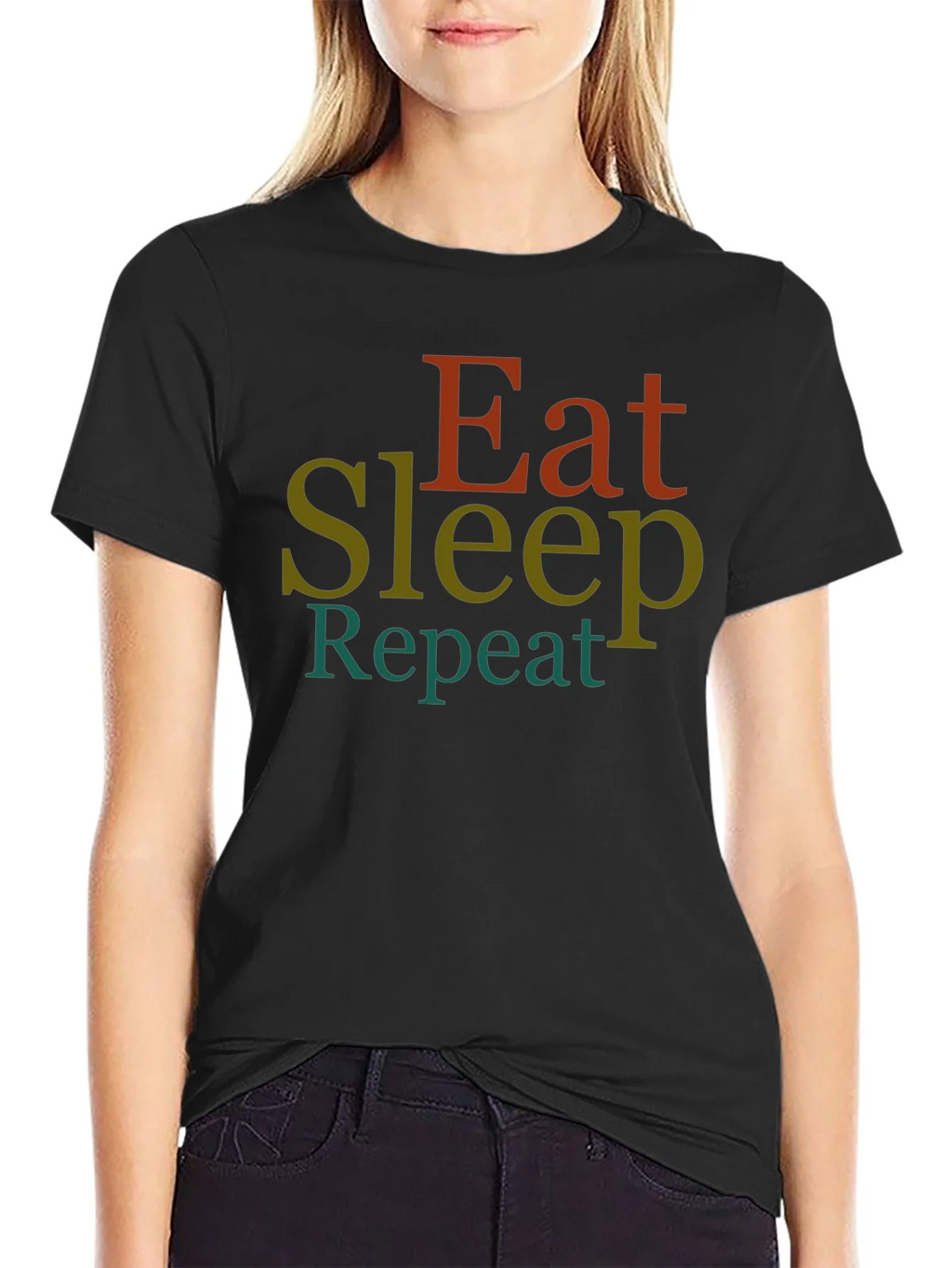 Eat Sleep Repeat Graphic Tee - Black T-Shirt product image 2