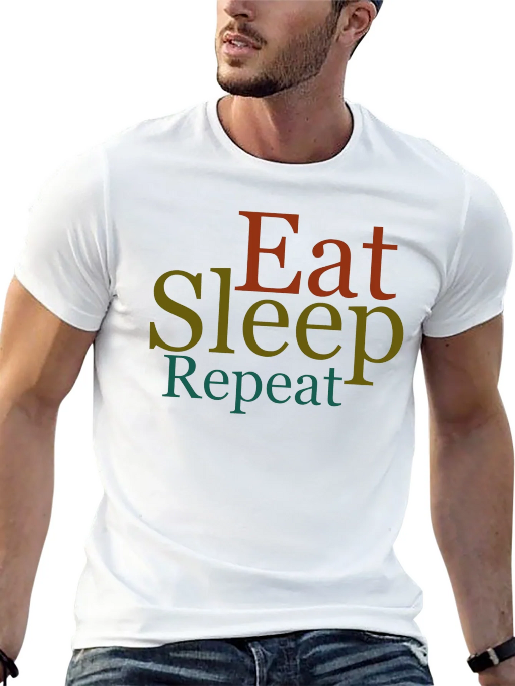 Eat Sleep Repeat Graphic Tee - Black T-Shirt product image 12