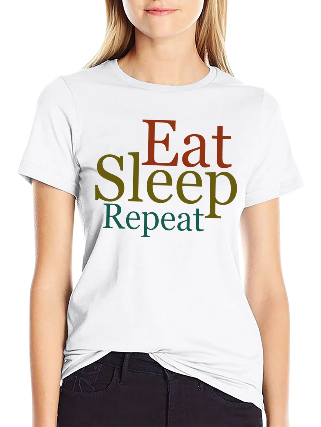 Eat Sleep Repeat Graphic Tee - Black T-Shirt product image 8