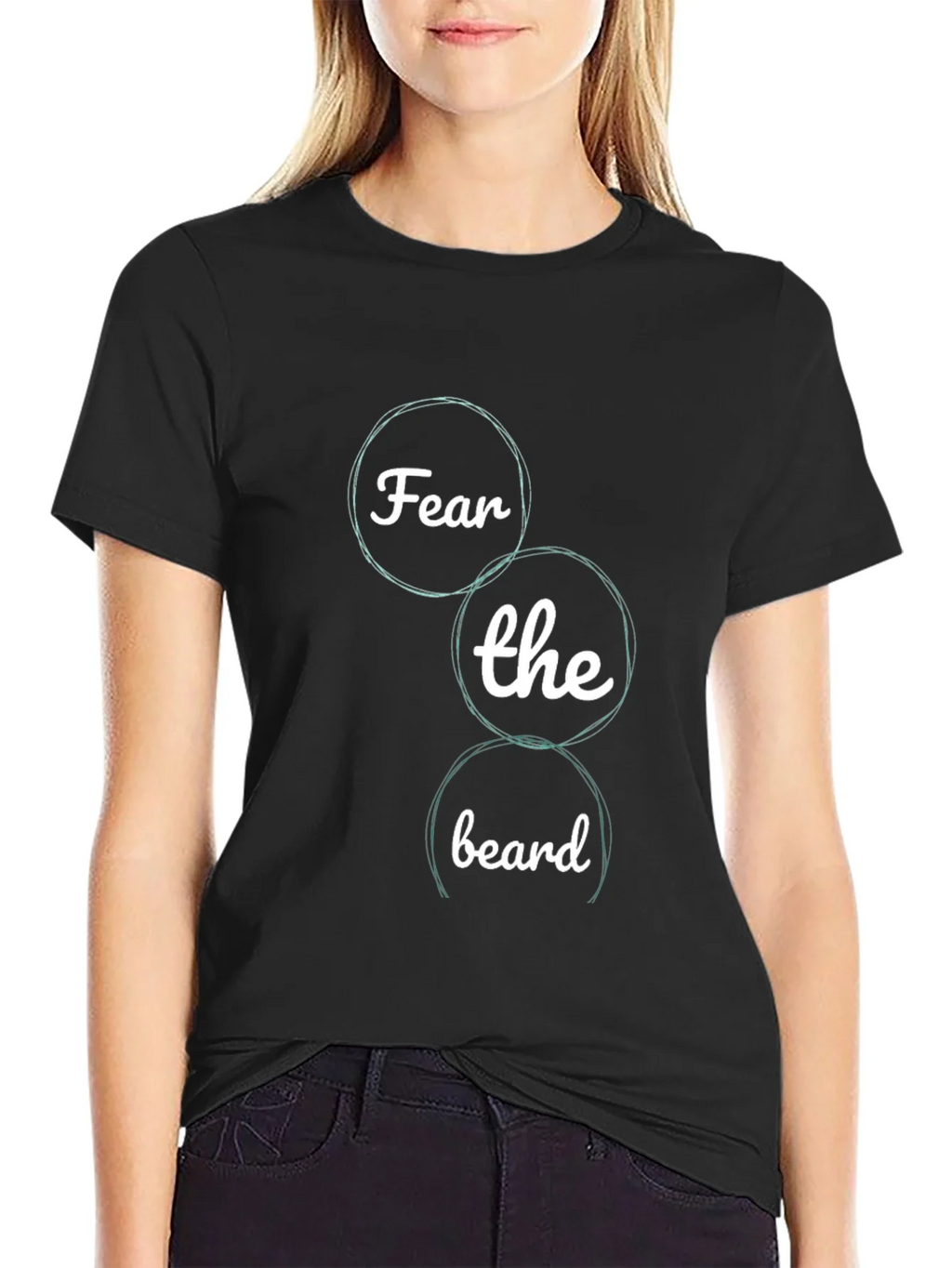 Fear the Beard Graphic Tee - Black Cotton T-Shirt product image 2