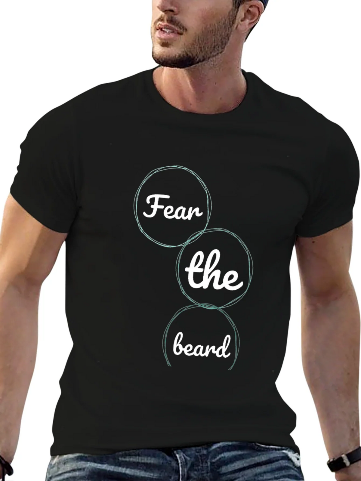 Fear the Beard Graphic Tee - Black Cotton T-Shirt product image 6