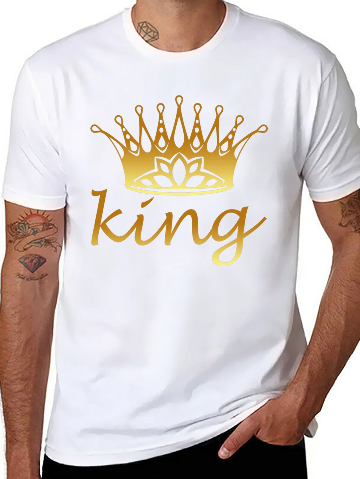 King Crown Graphic Tee - Black Cotton Shirt product image 5
