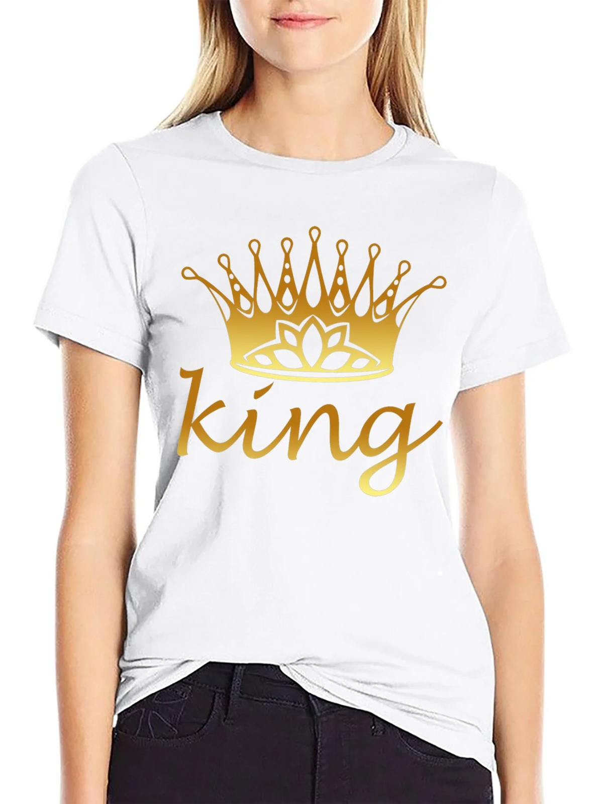 King Crown Graphic Tee - Black Cotton Shirt product image 6
