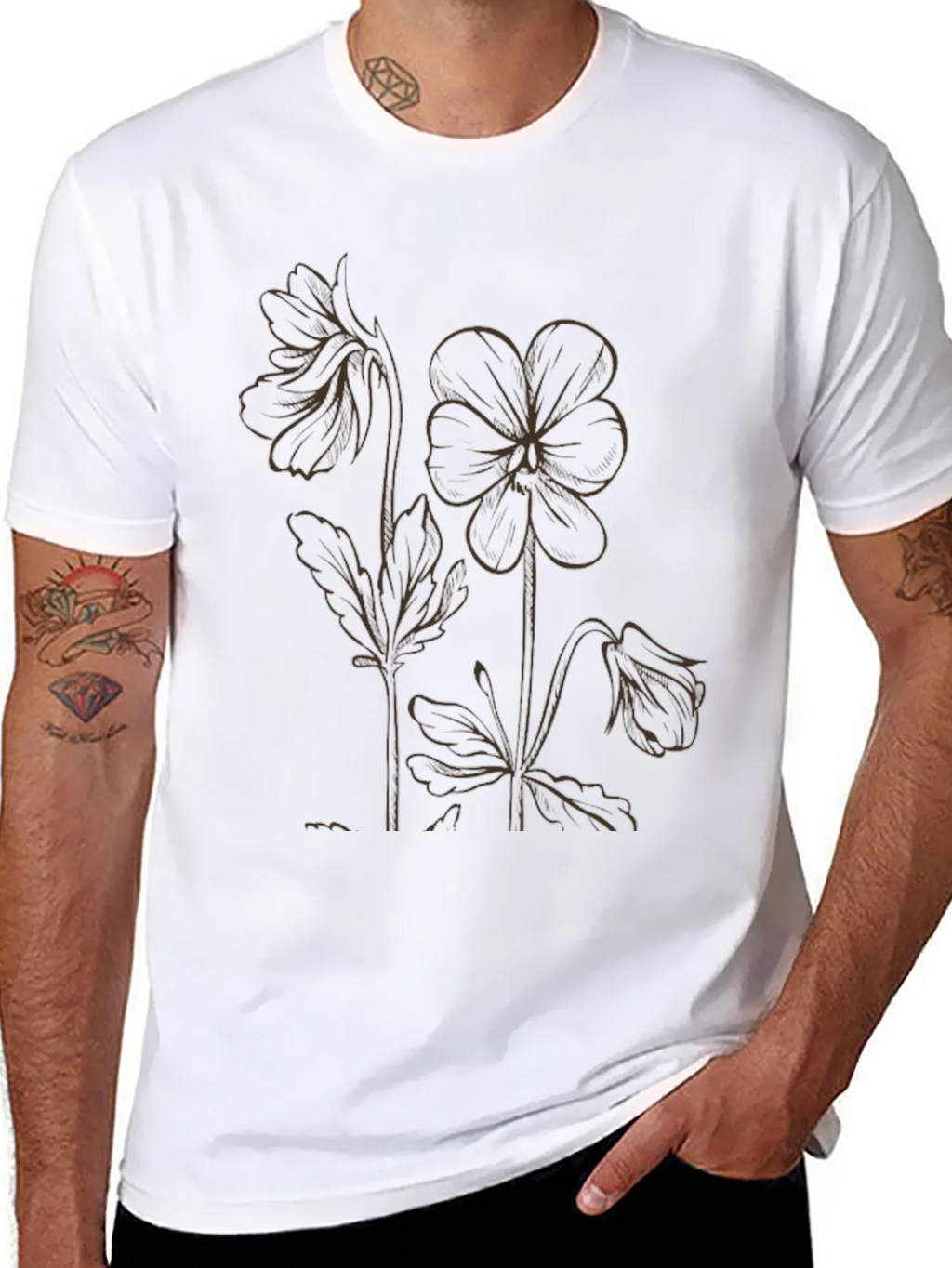 Floral Outline Graphic Tee product image 7