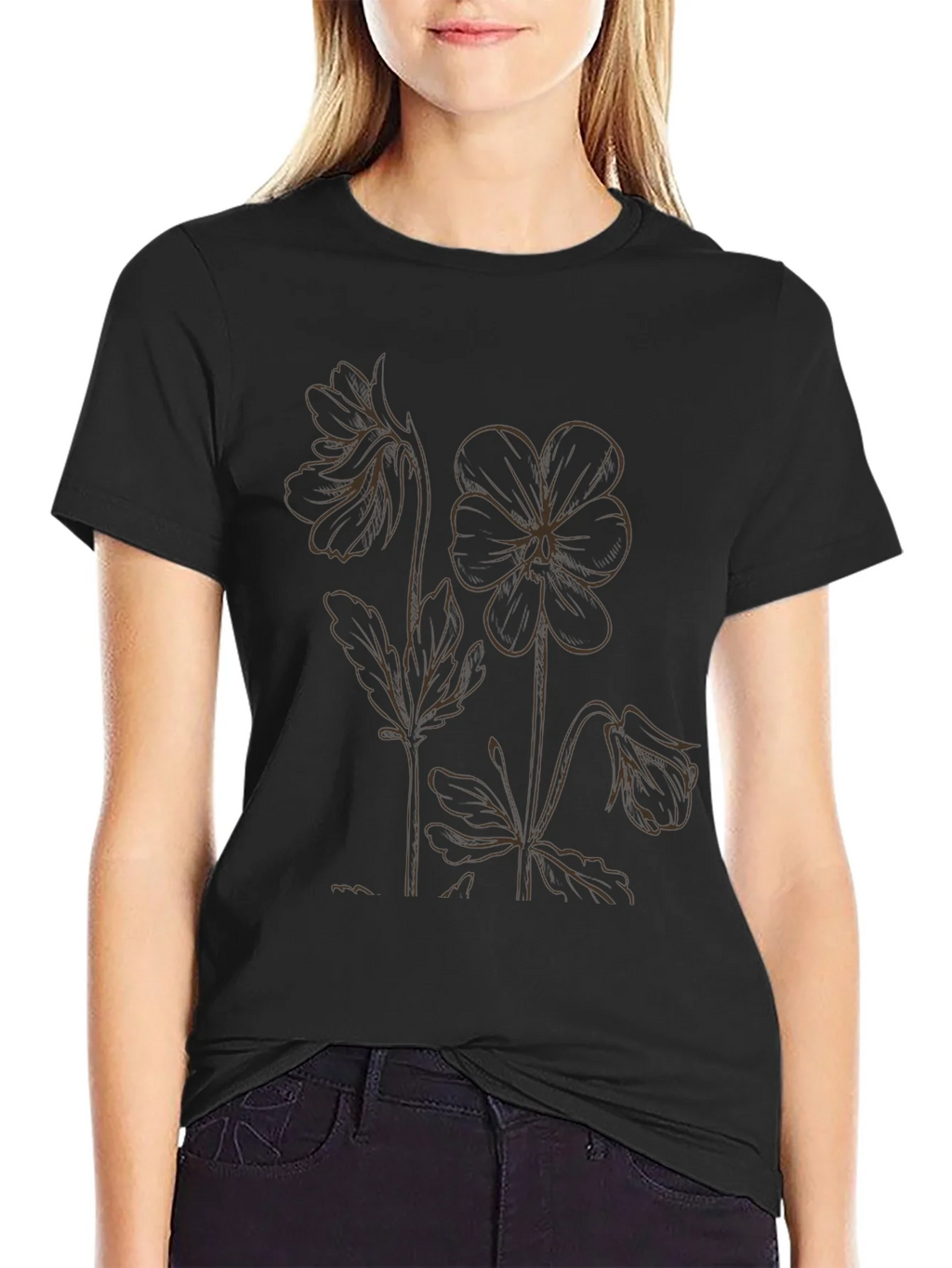 Floral Outline Graphic Tee product image 2