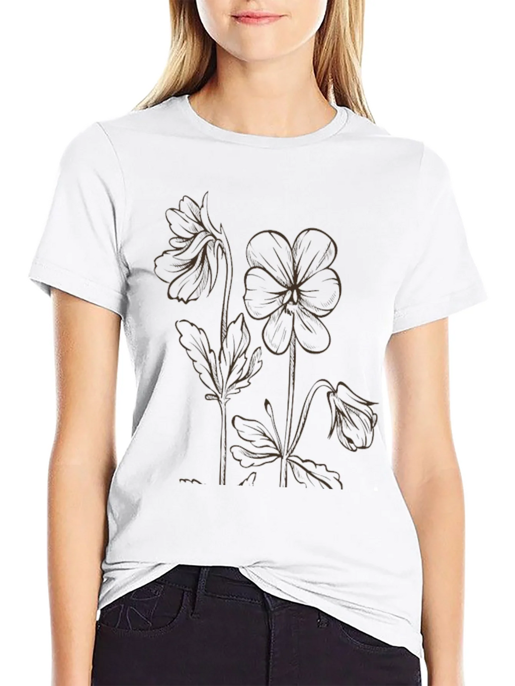 Floral Outline Graphic Tee product image 8