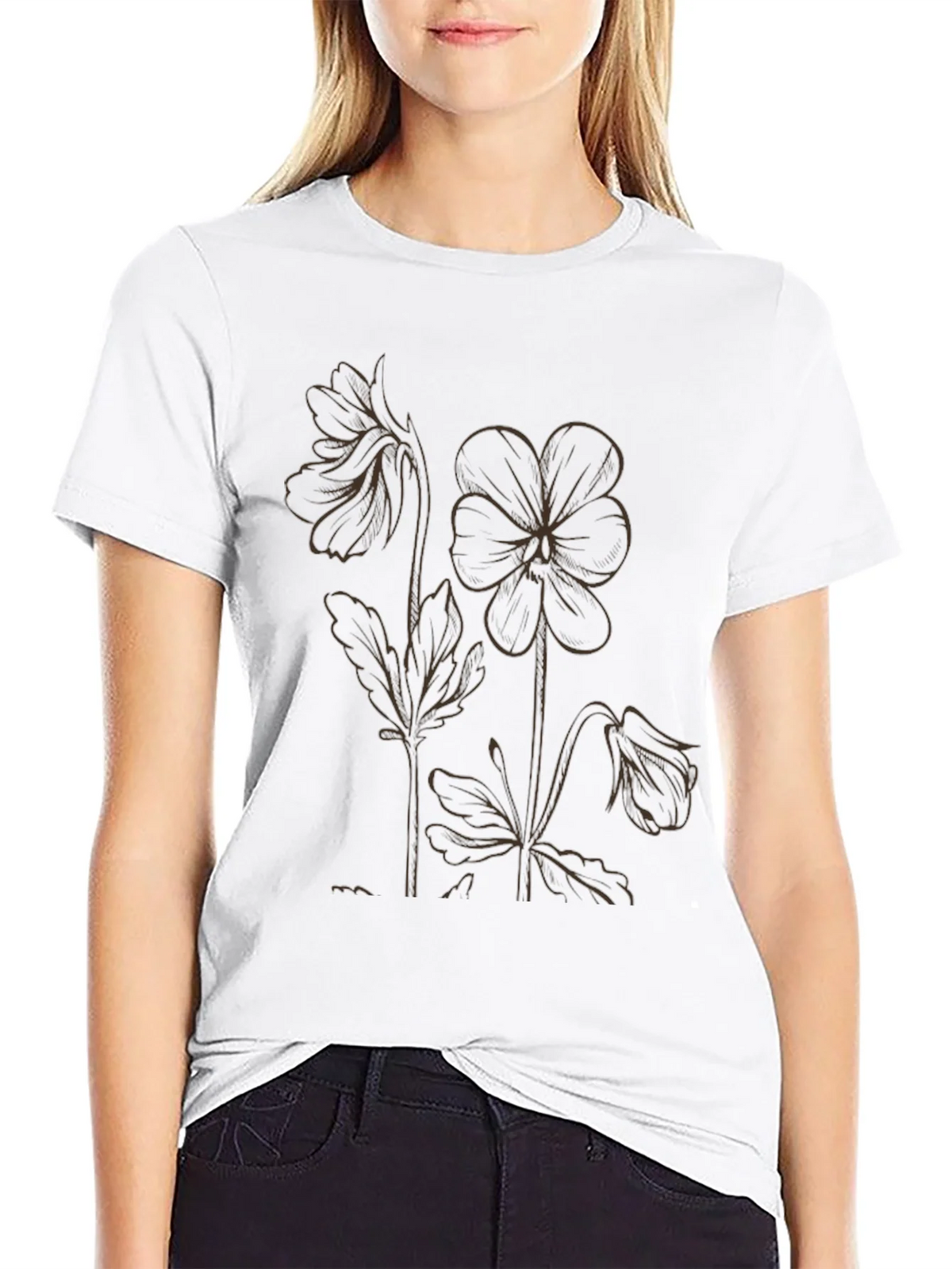 Floral Outline Graphic Tee product image 8