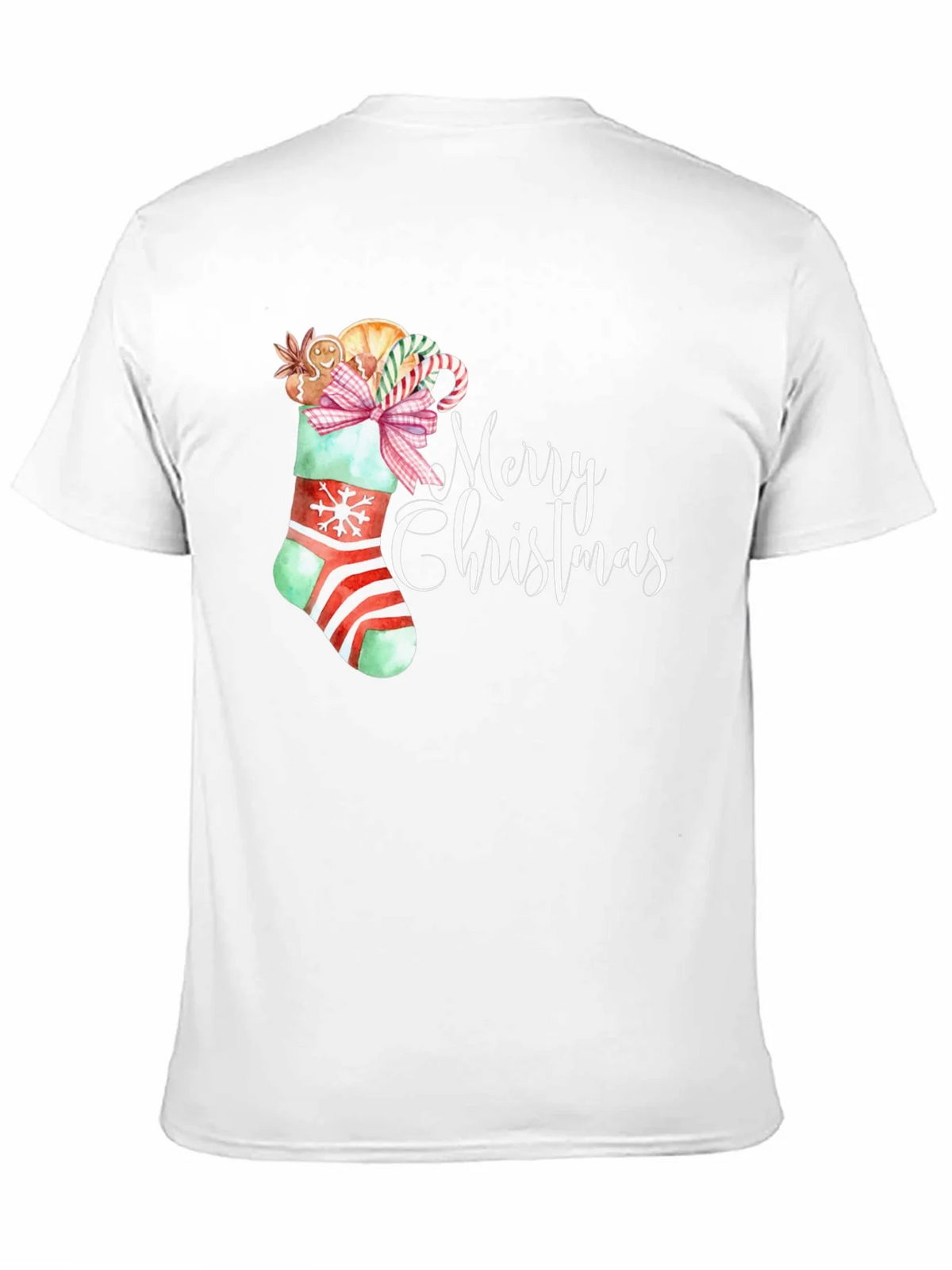 Festive Merry Christmas Stocking T-Shirt product image 10