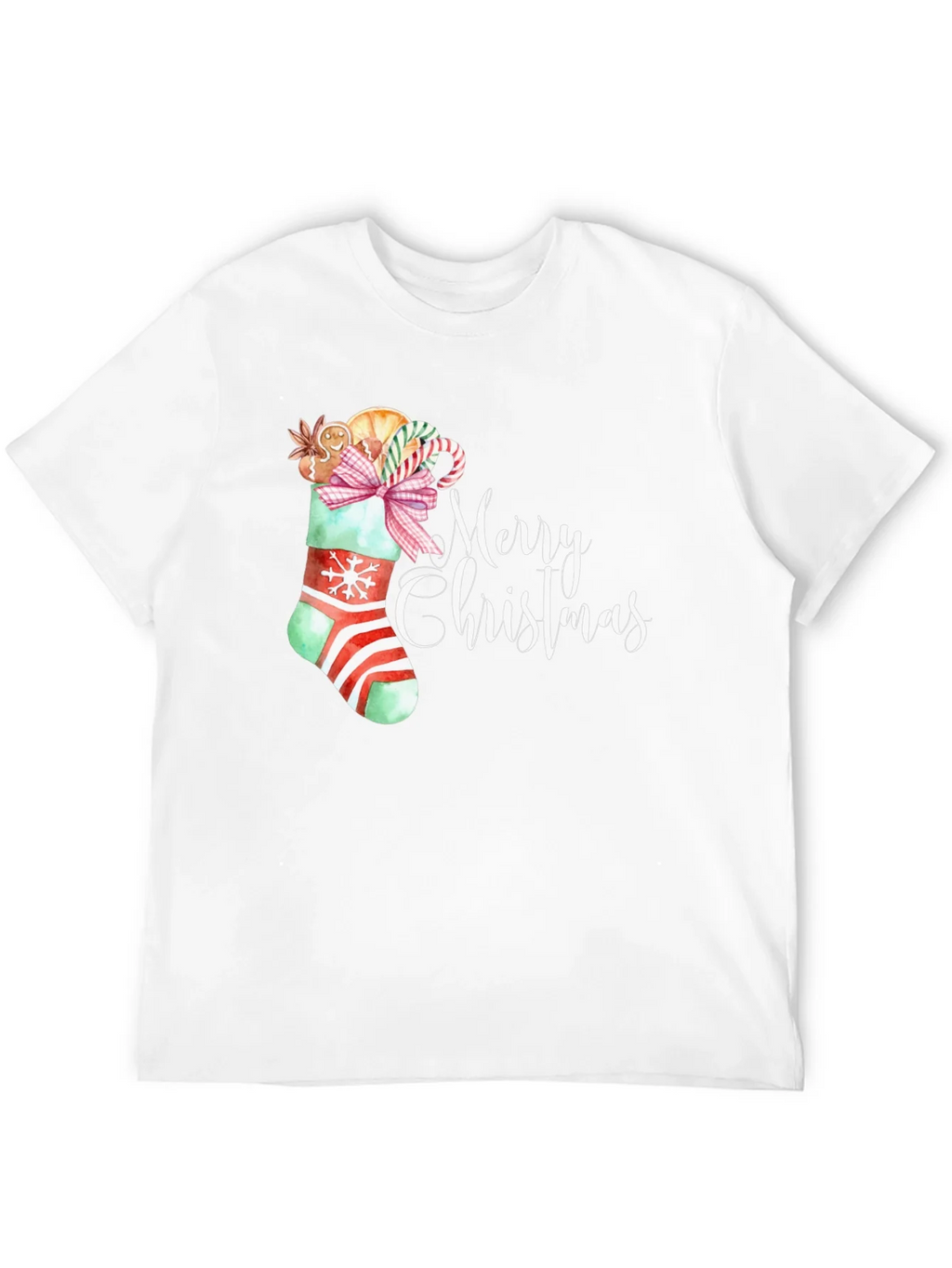 Festive Merry Christmas Stocking T-Shirt product image 11