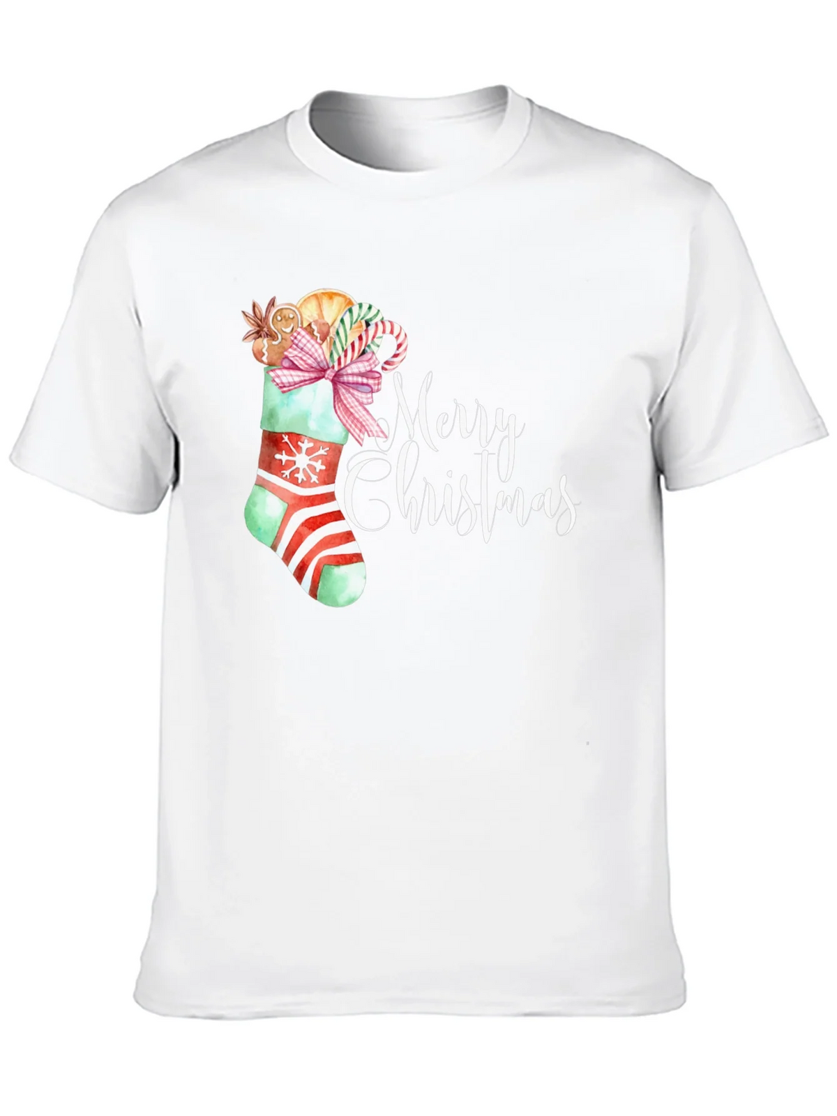 Festive Merry Christmas Stocking T-Shirt product image 9