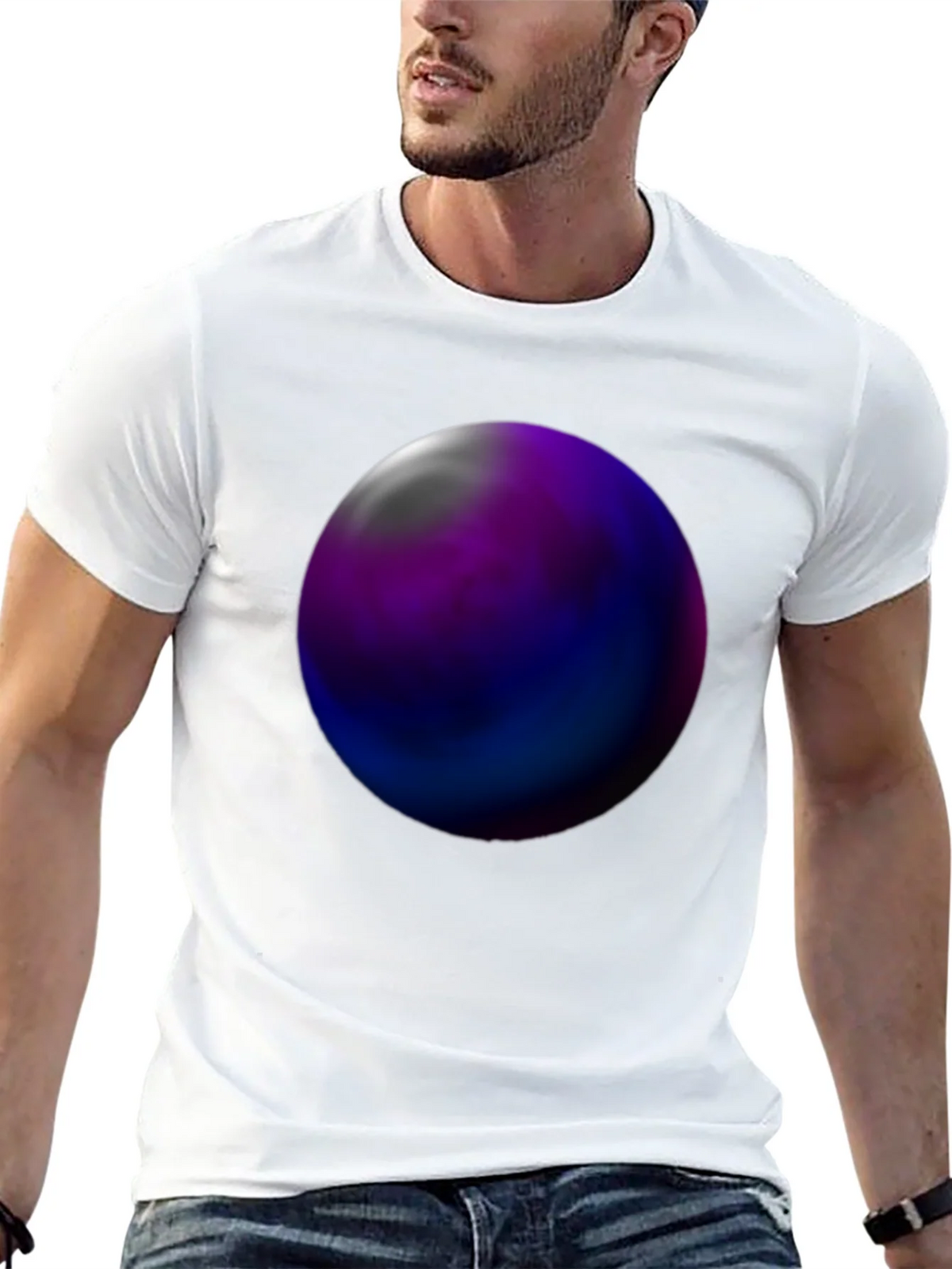 Abstract Orb Graphic Tee - Black Unisex T-Shirt product image 12