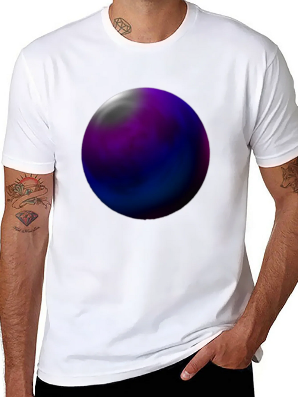 Abstract Orb Graphic Tee - Black Unisex T-Shirt product image 7