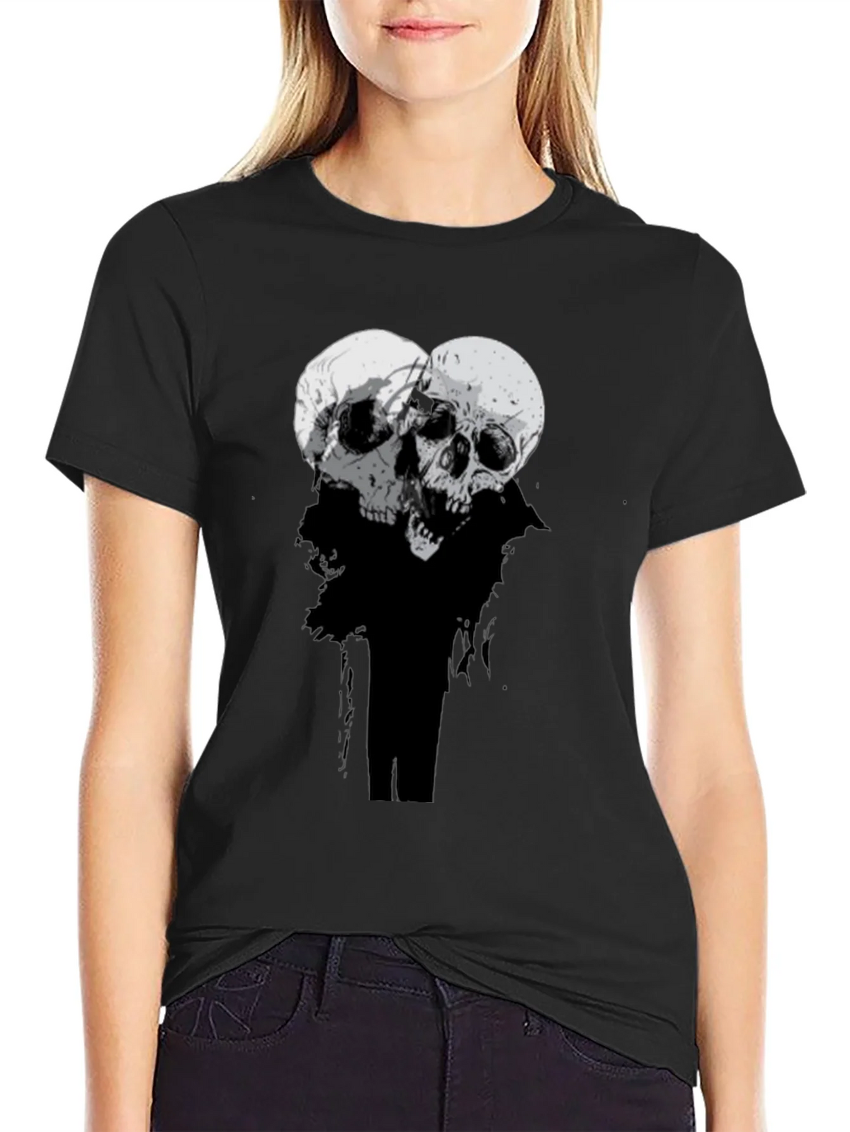 Skull Duo Graphic Tee - Mens Black T-Shirt product image 2