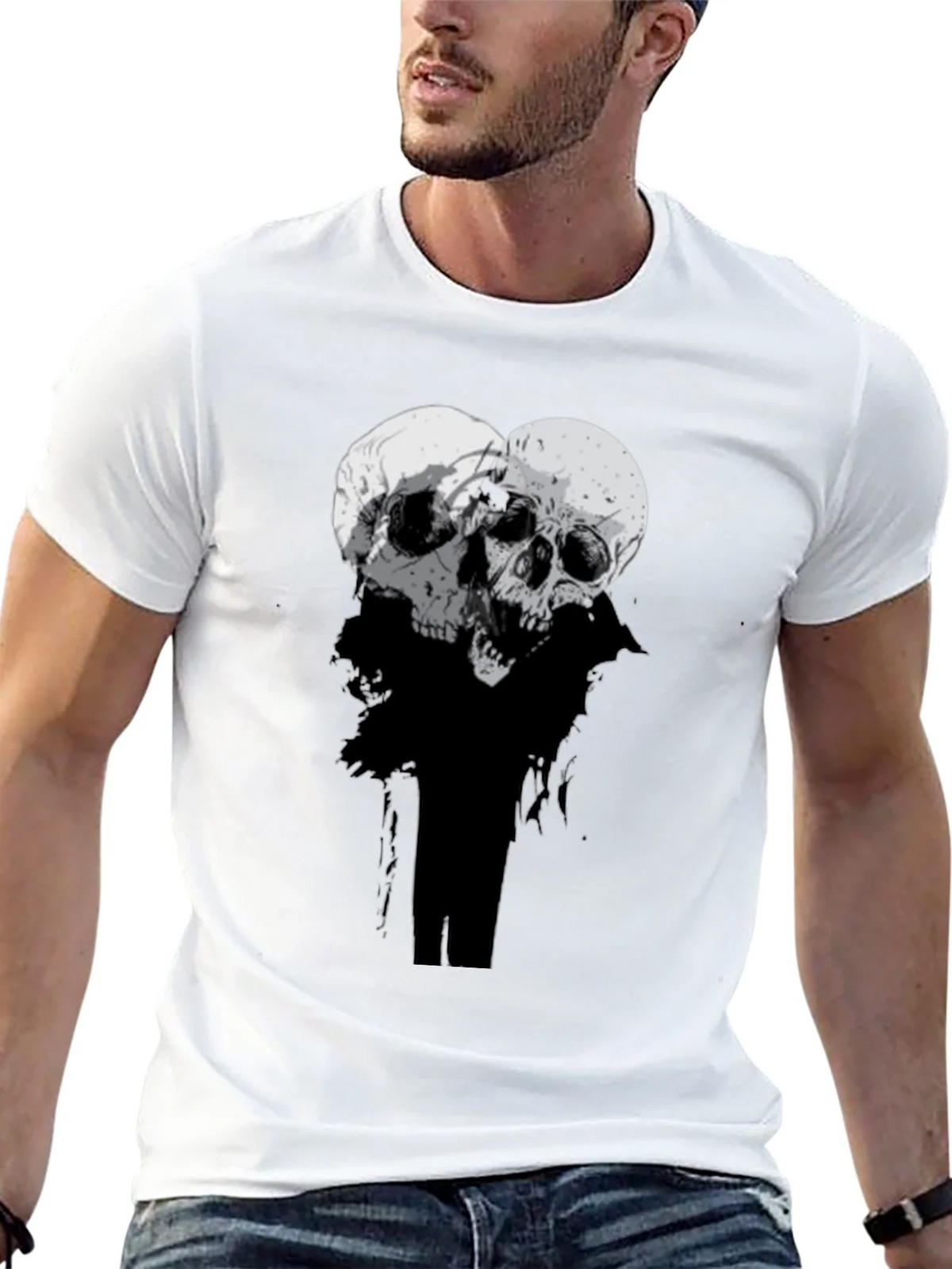 Skull Duo Graphic Tee - Mens Black T-Shirt product image 12