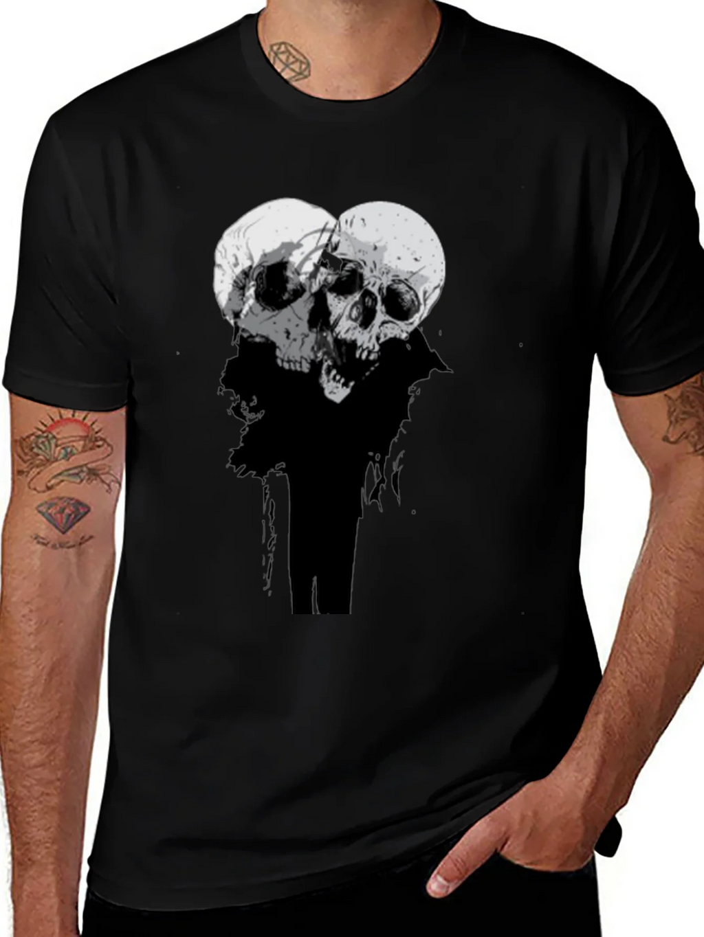 Skull Duo Graphic Tee - Mens Black T-Shirt product image 1