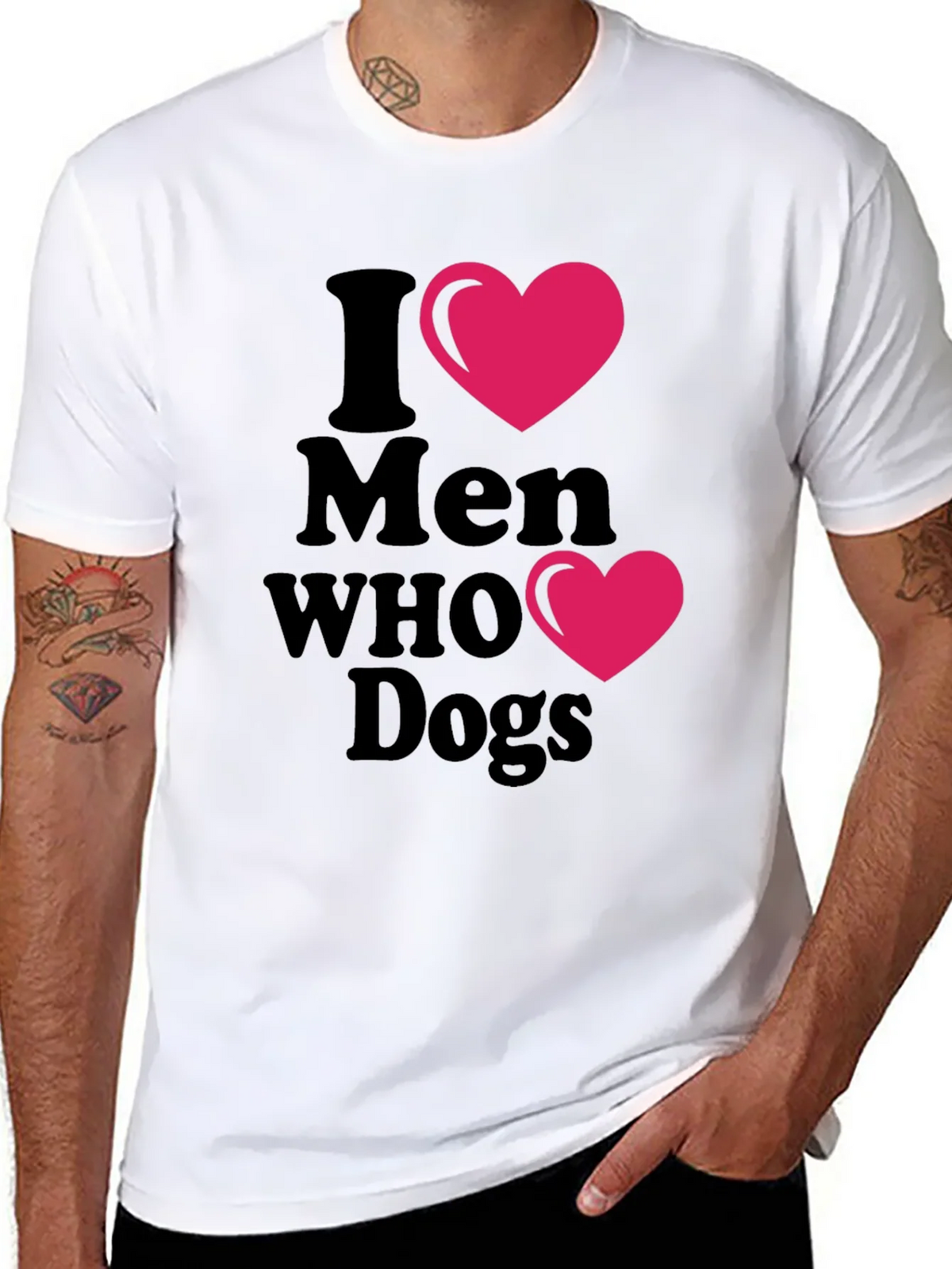 I Heart Men Who Love Dogs T-Shirt product image 7