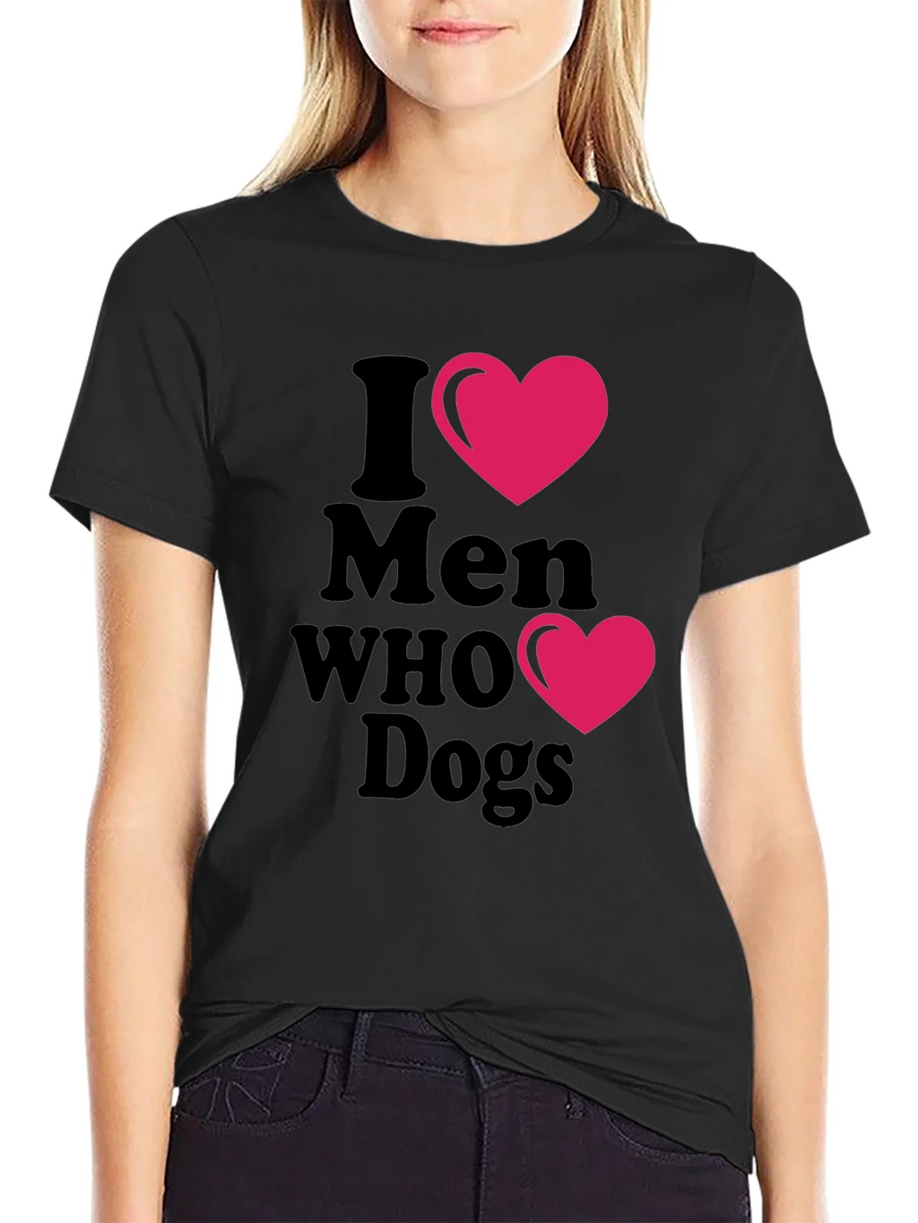I Heart Men Who Love Dogs T-Shirt product image 2