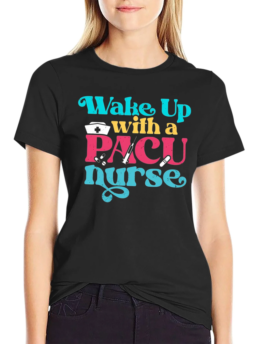 PACU Nurse T-Shirt - Wake Up With a product image 2