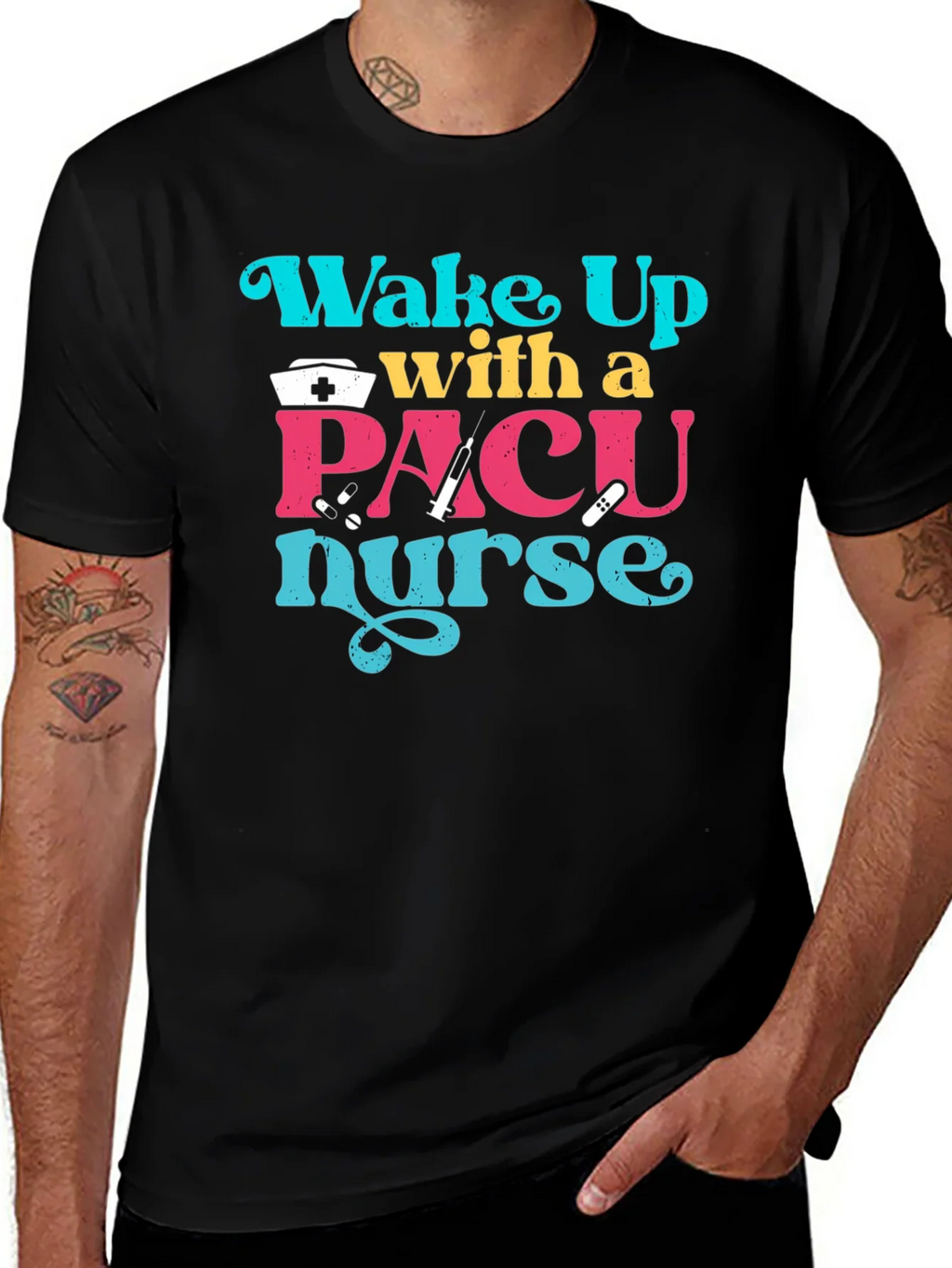 PACU Nurse T-Shirt - Wake Up With a product image 1