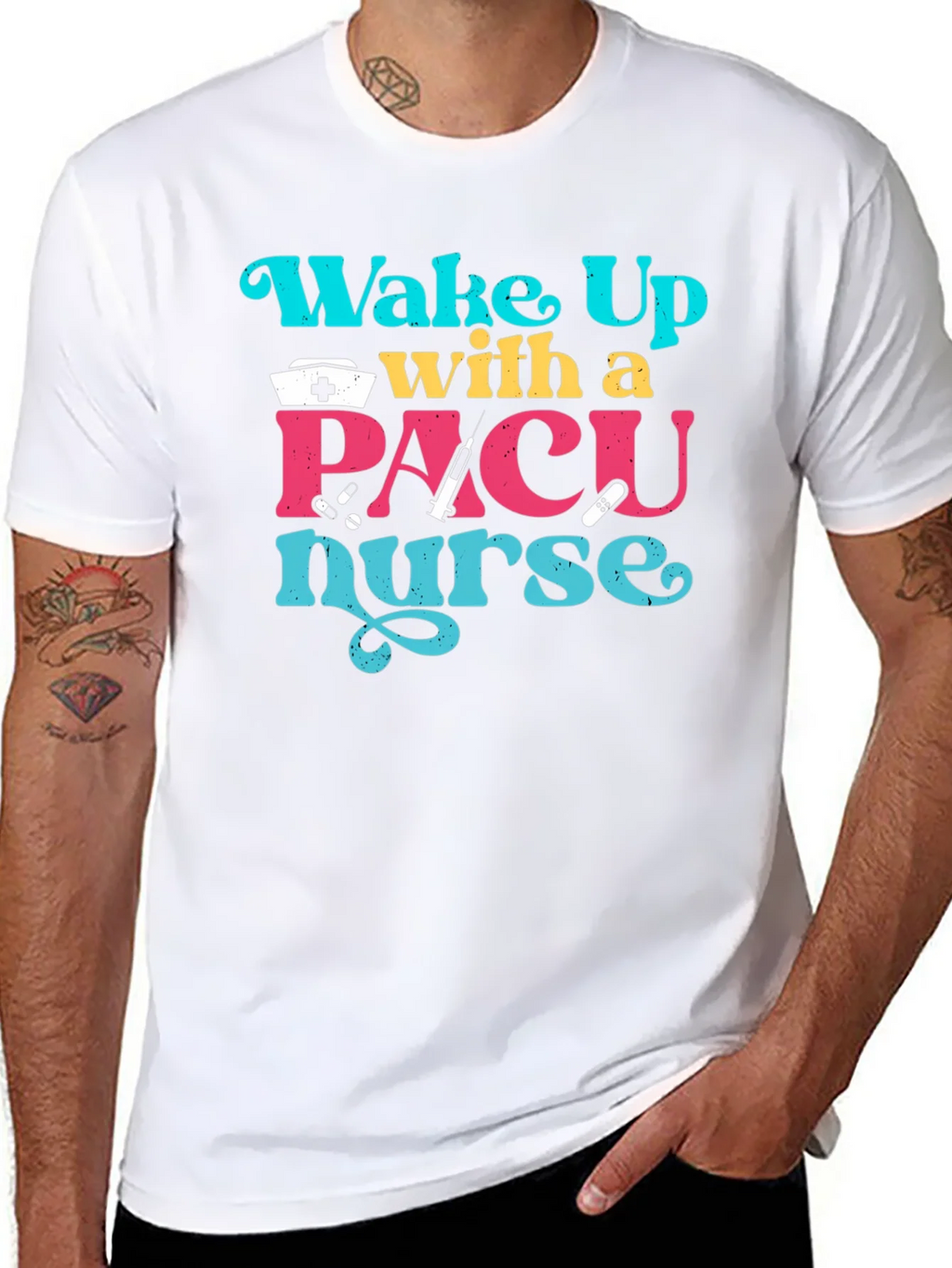 PACU Nurse T-Shirt - Wake Up With a product image 7