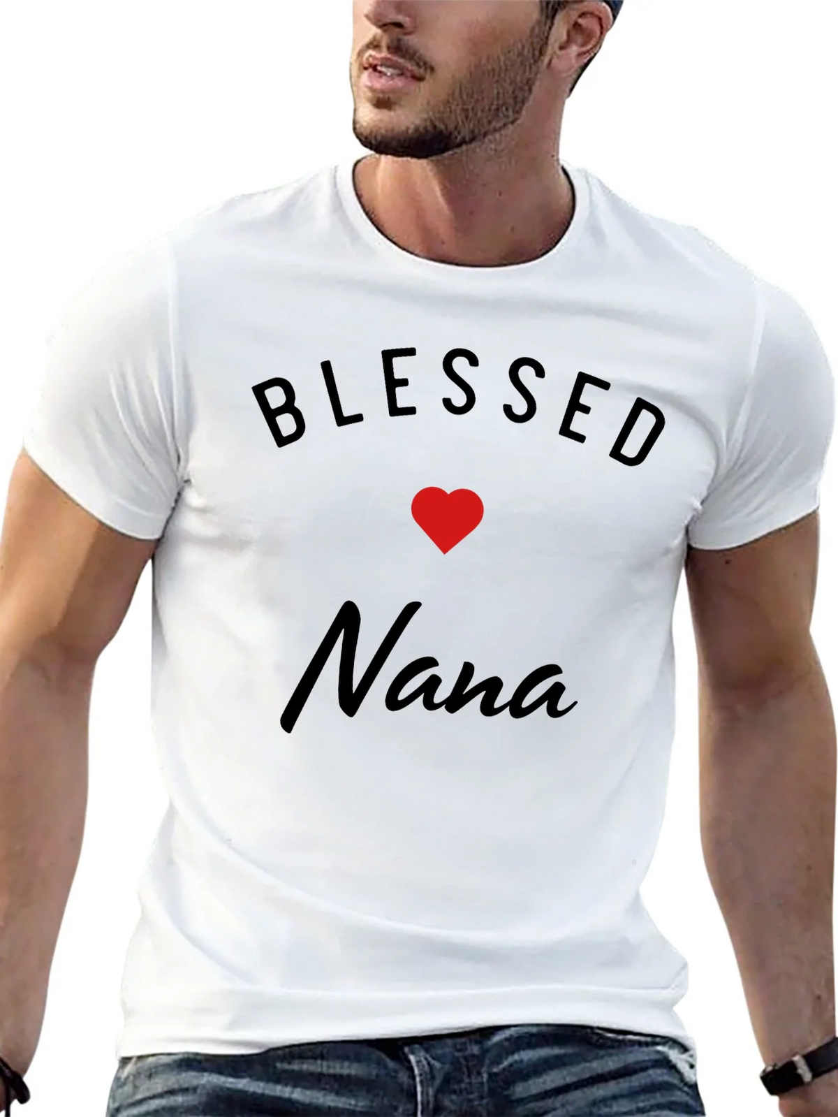 Blessed Nana T-Shirt - Black Cotton Blend product image 12