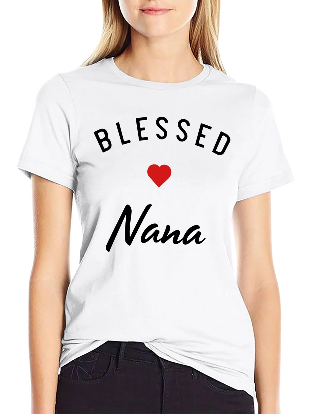 Blessed Nana T-Shirt - Black Cotton Blend product image 8