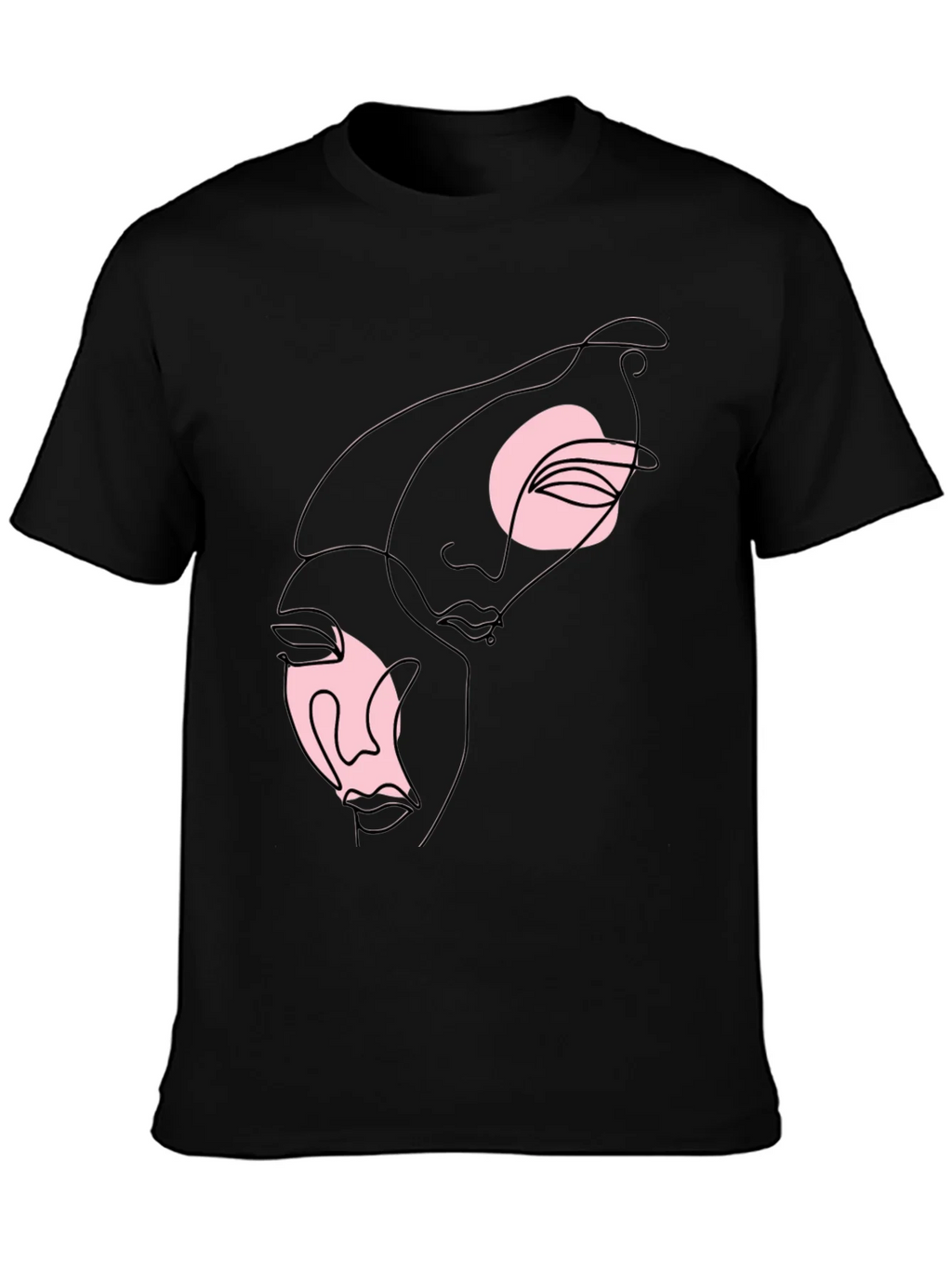 Abstract Faces Graphic Tee - Black product image 3