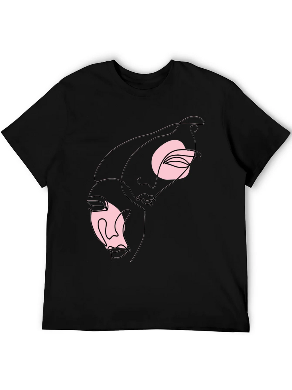 Abstract Faces Graphic Tee - Black product image 5